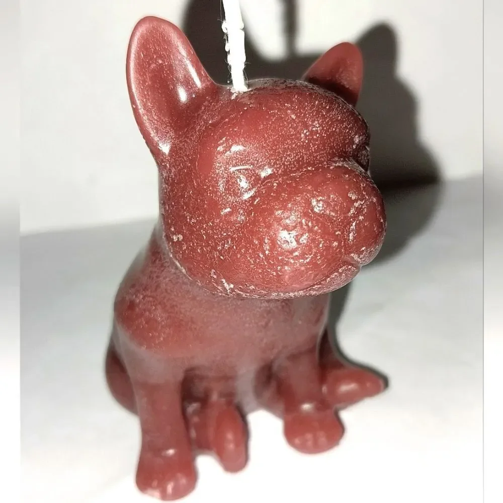 Hand crafted limited edition bull dog candle